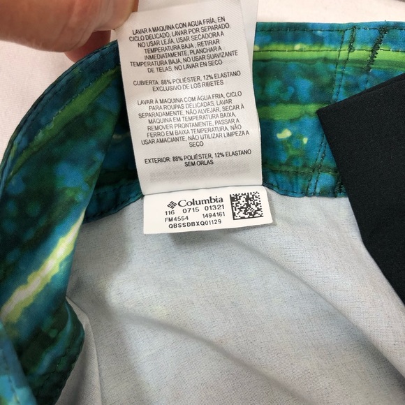 Columbia PFG Mens Linerless Blue Green Swimming Board Short Trunks 38W - Picture 11 of 15